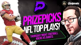 🏈 NFL PrizePicks Best Plays  Thursday Night Football  49ers vs Giants🏈 [upl. by Rao]