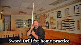 Katana Sword Drill for home practice [upl. by Elga56]