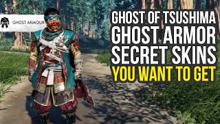 Ghost Of Tsushima Ghost Armor Secret Skins amp How To Get Them Ghost Of Tsushima Armor [upl. by Nosreh370]