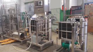 Milk pasteurizer 200400 Lh HTST flow pasteuriser for mini dairy plant [upl. by Aivuy]