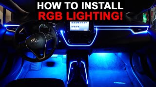 CAR RGB LED LIGHTING INSTALL TIPS and TRICKS for Easy Installation [upl. by Kissee98]