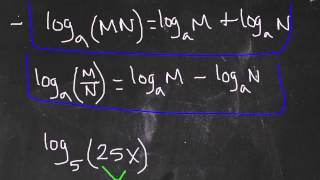 Expressing Log functions as a sum or a difference [upl. by Mauceri]