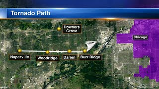 EF3 tornado carves path through DuPage County from Naperville to Burr Ridge  ABC7 Chicago [upl. by Uehttam]