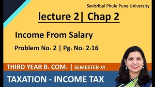 How to calculate Taxable Income from Salary  Problem No2 Pg No 216 [upl. by Calvo163]