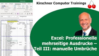 Excel Mehrseitiger Ausdruck Teil III  Umbruchvorschau  Umbruch einfügen [upl. by Asiulairam612]