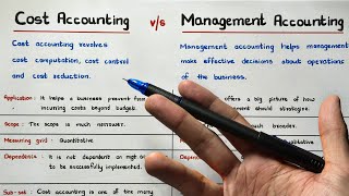 Cost Accounting vs Management Accounting  By Saheb Academy [upl. by Venuti]