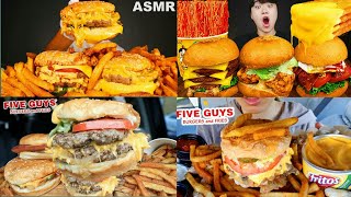 ASMR MUKBANG HUGE CHEESEBURGER  MUKBANG COMPILATION [upl. by Alet]