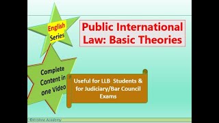 Public International Law Basic Theories [upl. by Aleydis]