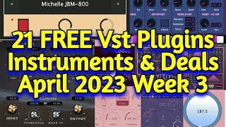 21 Best New FREE VST Plugins Vst Instruments Sample Packs amp Best Plugin Deals  April 2023 Week 3 [upl. by Nimzaj]