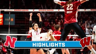 Nebraska at Wisconsin  Highlights  Big Ten Volleyball  Nov 24 2023 [upl. by Watkins953]