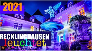 Recklinghausen leuchtet 2021 I Mit dem MTB durch die Innenstadt I Rathausshow [upl. by Ylecic]