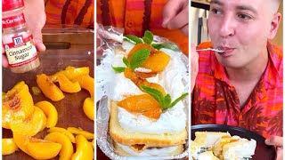 Easy 4 ingredient peach cake This cake is so good [upl. by Rema774]