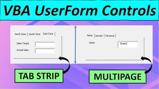 Tab Strip  Multi Page  Controls In VBA User Form  VBA Controls  VBA Tutorial in Hindi [upl. by Edythe]