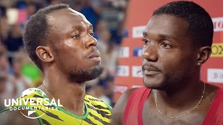 Justin Gatlin Beats Usain Bolt 100M Rome Diamond League 2013 [upl. by Eanal]