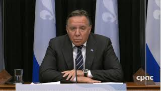 Legault parle de la fermeture du compte facebook dAlexis Cossette Trudel 7 octobre 2020 [upl. by Ekusoyr]