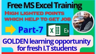 online free excel training  MS excel course  MS Excel  MS Office [upl. by Phillis]