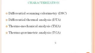 POLYMER CHARACTERIZATION TECHNIQUES [upl. by Ameen105]