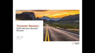 Thomson Reuters TRI Q2 2024 Earnings Presentation [upl. by Showker273]