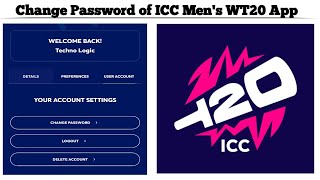 How to Change Password on ICC Mens T20 World Cup App  Easy Guide [upl. by Ttenneb138]