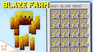 MINECRAFT BEDROCK BLAZE FARM TUTORIAL  Easy Efficient No Redstone [upl. by Hoxie]