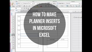 How to Make Planner Inserts Using Microsoft Excel [upl. by Balfour912]