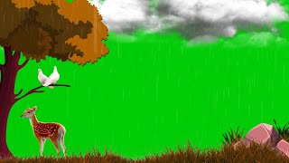 Rain Green Screen  Green Screen Raining Background Video Effects HD [upl. by Debora]