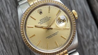 Rolex Oyster Perpetual Datejust 16013  twotone cal 3035 from 1981 [upl. by Starla]