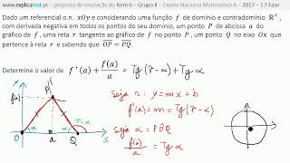 Exame Nacional Matemática A  2017  1ª Fase  Questão 6  Grupo II [upl. by Ayhdiv536]