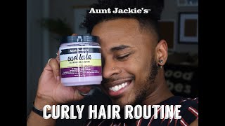 Curly Hair Routine For Men  Auntie Jackie Coils amp Curls [upl. by Yrmac]