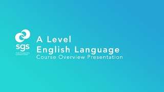 A Level English Language Course Overview Presentation [upl. by Frear]