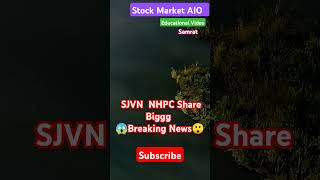 NHPC SJVN Breaking news stockmarket sharemarket sjvnshare nhpcshare trading investment money [upl. by Katha38]