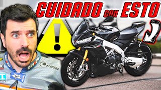 Aprilia TUONO v4 💥 ESTE PROBLEMA la hace MUY PELIGROSA 😲 Y NADIE lo cuenta [upl. by Lepper187]