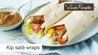 een wrap met kipfilet of zalm met roomkaas en een frisse salade [upl. by Angus740]