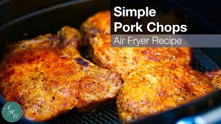 AIR FRYER Pork Chops Simple Recipe in under 10 minutes  EASY and TENDER [upl. by Nodnal153]