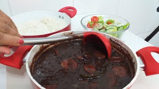 FEIJÃO PRETO COM CALABRESA FÁCIL E DELICIOSO [upl. by Chrisman]