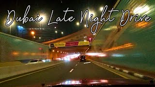 DUBAI AIRPORT TERMINAL 1 PARKING TO AL QUSAIS LATE NIGHT DRIVE [upl. by Alahcim]