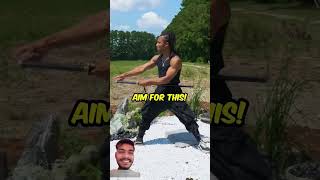 Katana vs bullet shorts mrbeast mrbeastshorts challenge viralvideo trending youtubeshorts [upl. by Namialus369]