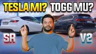 Beklenen video Uygun fiyatlı Tesla vs Togg T10X V2 kıyaslama [upl. by Iarised]