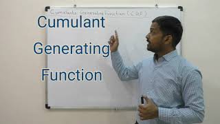 Cumulant Generating Function  CGF  Definition  Relation between CGF and MGF  Gourav Manjrekar [upl. by Enyamrahs549]