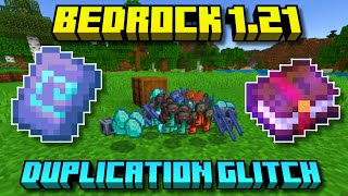 MINECRAFT BEDROCK 121 DUPLICATION GLITCH Playstation Xbox Switch MCPE PC [upl. by Haropizt]