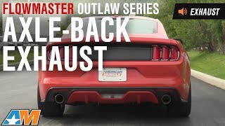 20152017 Mustang EcoBoost V6 Flowmaster Outlaw Series AxleBack Exhaust Sound Clip amp Install [upl. by Llertrac885]