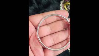 Silver bangles noya silver jewellery hallmarkkairaakolkatakolkatajewellerycrystalssilverbangles [upl. by Barnett29]