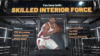 Nba2k22 Skilled Interior Force Rare Build [upl. by Eillek]