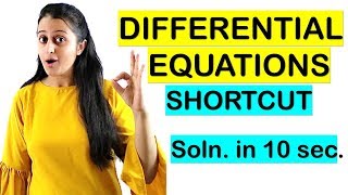 DIFFERENTIAL EQUATIONS SHORTCUTTRICK FOR NDAJEECETsCOMEDKSOLUTION IN 10 SECONDS [upl. by Glen576]