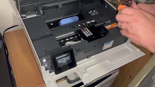 HP OfficeJet Pro 8139e  How to install the ink cartridges review [upl. by Eentruok973]