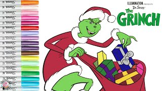 Dr Suess The Grinch Coloring Book Page Cindy Lou Who How the Grinch Stole Christmas [upl. by Hennahane427]