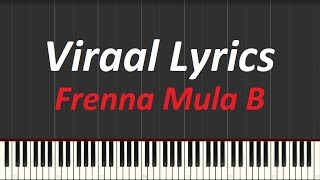 Viraal Frenna Lyrics Melodie Piano tutorial Synthesia [upl. by Xonk]