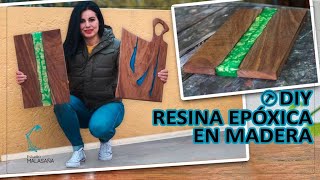 🔴RESINA EPOXICA en TABLAS para SERVIR💎 Como aplicarla LO MINIMO QUE DEBES SABER Maggy Azcagorta [upl. by Alamak]