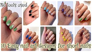 10 Easy nail art designs for short nails  Nail art compilation 2022  Sunday special compilation [upl. by Yssirhc]