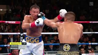 Golovkin VS Derevyanchenko Раунд 3 за 3 10 [upl. by Yllor815]